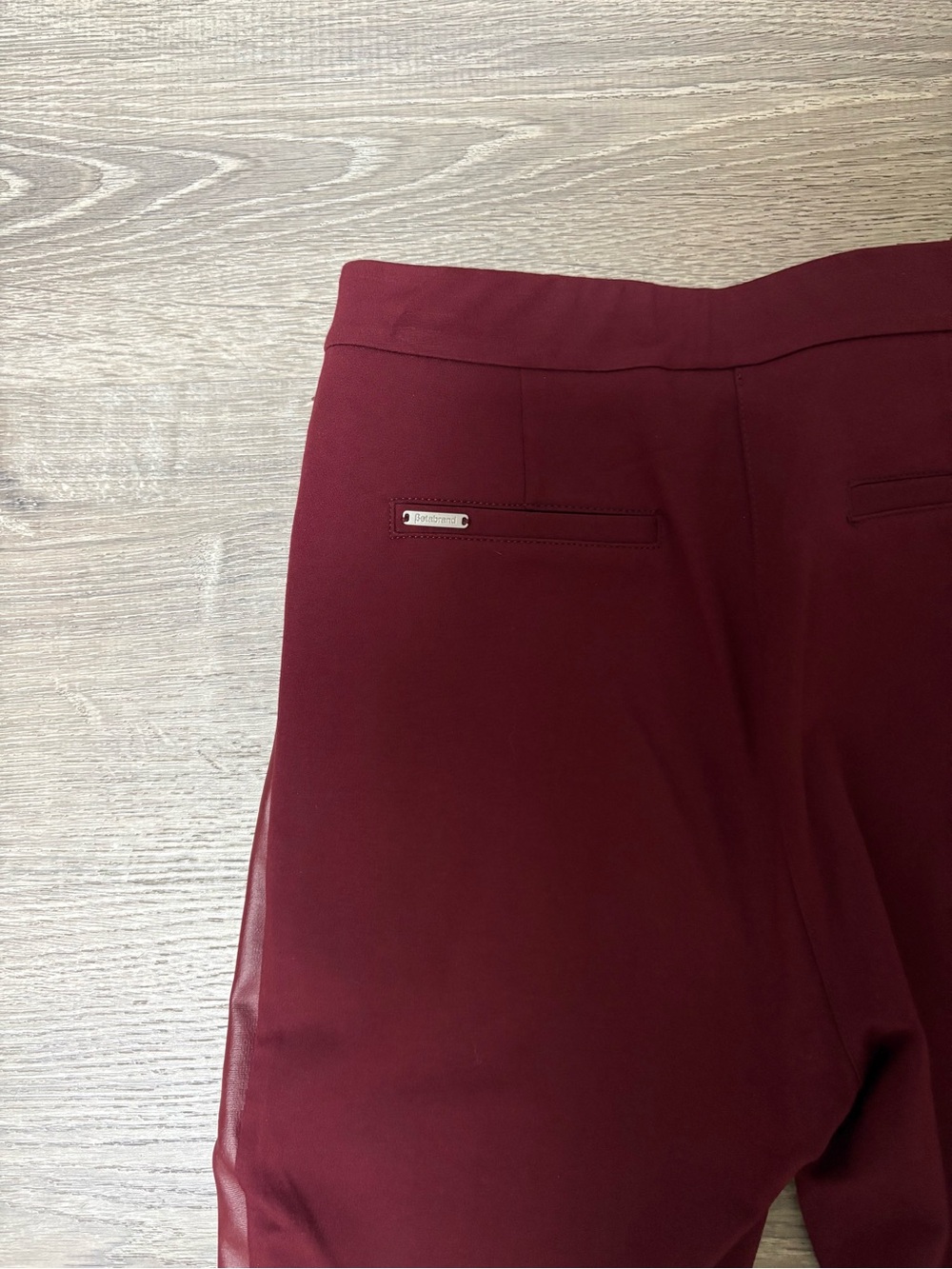 Betabrand Faux Burgundy Leather New Yoga Dress Pants Size Large Petite - Picture 7 of 13